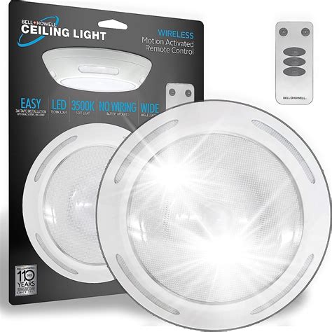 Motion Sensor Indoor Battery Operated Ceiling Lights Lumens Bright