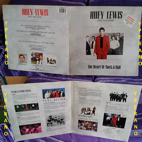 Huey Lewis And The News The Heart Of Rock And Roll 12 Gatefold 4 Songs A Phil Lynott Thin