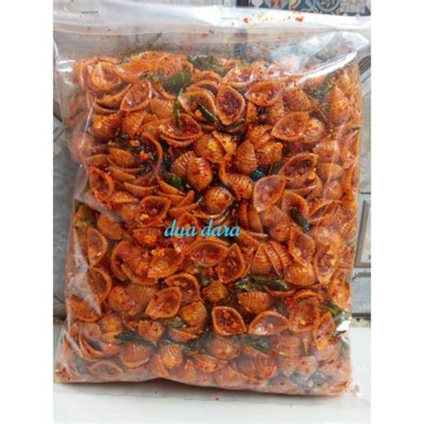 MAKARONI KERANG PEDAS BUMBU BASAH DAUN JERUK berat 250 gr 蝦皮購物