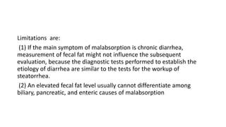 Tests for malabsorption | PPT