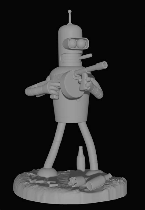 Archivo Stl Bender Futurama 🤖 ・modelo Para Descargar Y Imprimir En 3d・cults