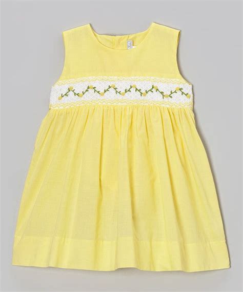 This Yellow Floral Smocked Dress Infant And Toddler By Fantaisie Kids