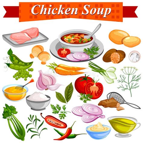 Chicken Soup Stock Vector Illustration Of Vector Isolated