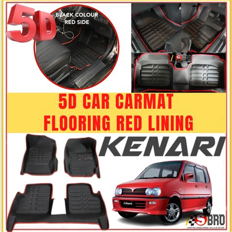 Perodua Kenari D Carpet Car Mat Floor Mat Oem Karpet Car Floormat Red