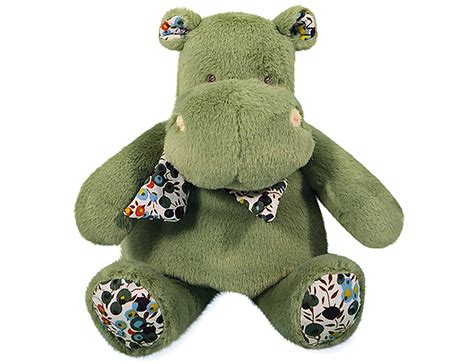 Doudou et Compagnie Hippo Bandana Grün 22cm Wildtiere Plüsch