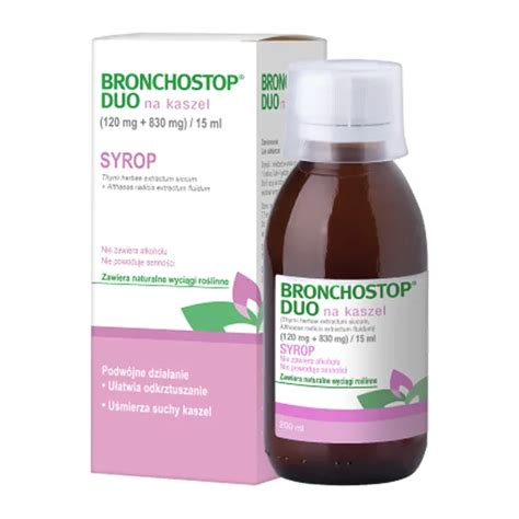 Bronchostop Duo syrop na kaszel 200 ml Kaszel Przeziębienie i