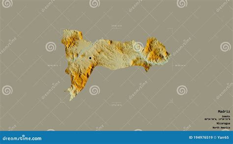 Madriz Nicaragua Bounding Box Relief Stock Illustration