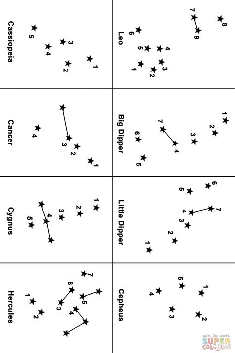 Orion Constellation Coloring Page From 88 Constellations Category ...