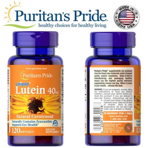 Puritan S Pride Lutein Mg With Softgels Exp Lazada Co Th