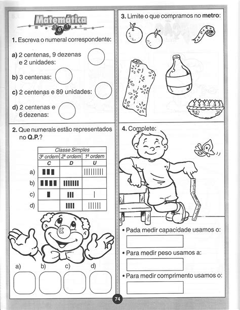 Atividades Medidas De Comprimento Ano Fundamental Librain