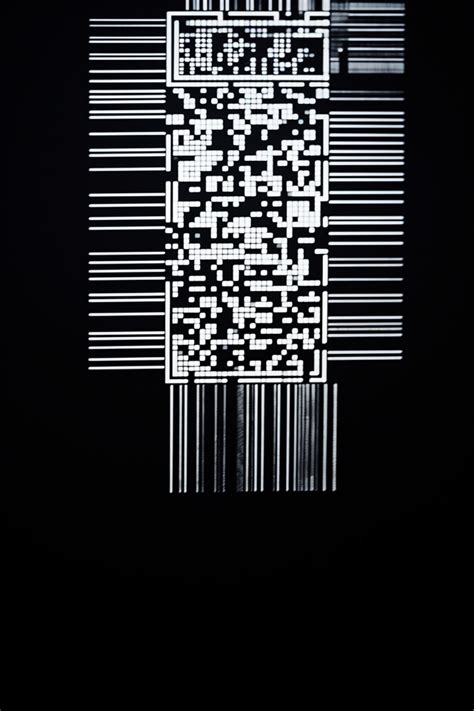 White Barcode Clipart Hd PNG, Barcode Icon Black And White, Black And ...