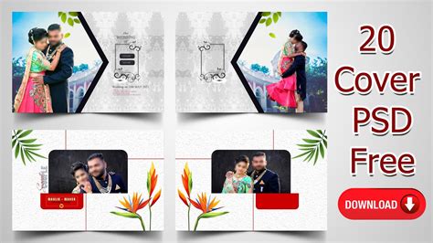 12x18 Wedding Album Cover Page Design Free Download Cover Psd