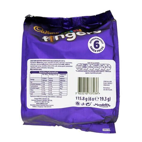 Cadbury Mini Fingers Biscuits 6 Bag 115g