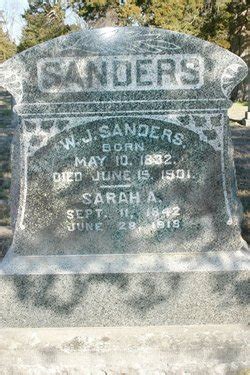 William J Sanders 1832 1901 Find A Grave Memorial