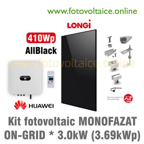 Kit Fotovoltaic Monofazat On Grid Kwp Huawei Longi Wp K Systems