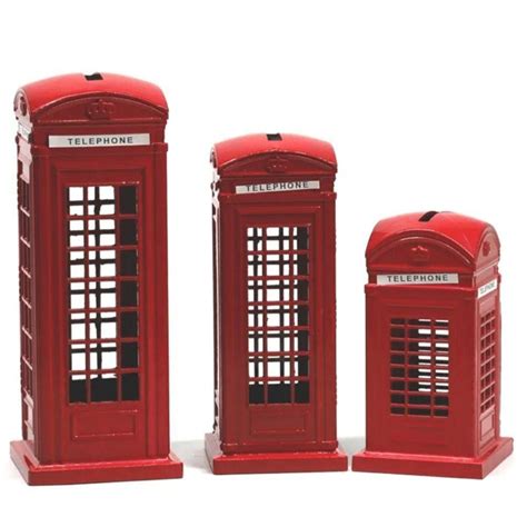 Metal Phone Booth Coin Bank Vintage Postbox Piggy Bank New Phone Booth