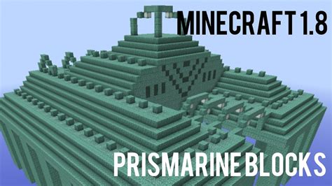 How To Make And Use Prismarine New Block In Minecraft 18 Youtube