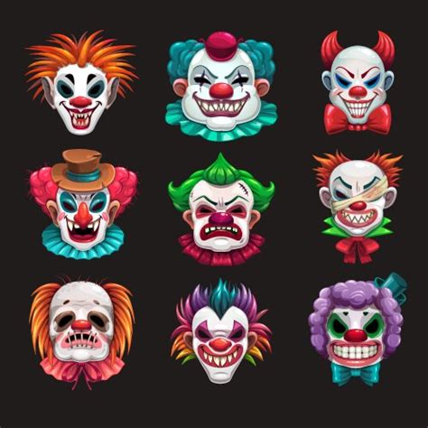 Scary Clown Face Royalty Free Vector Image Vectorstock