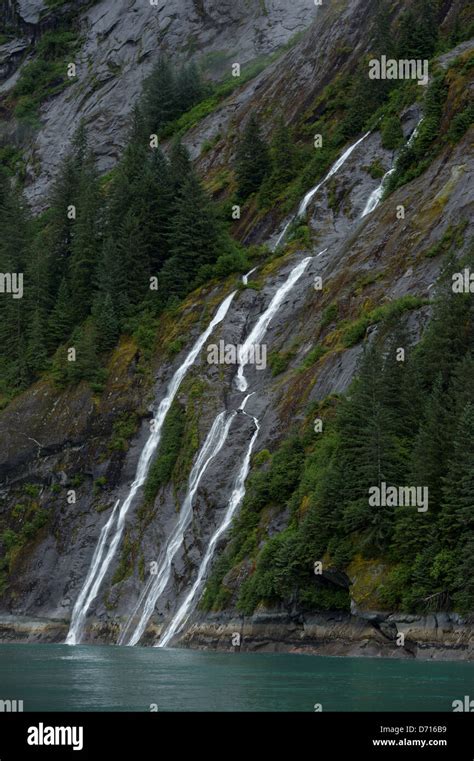 View Of Waterfall At Fords Terror Endicott Arm Tongass National