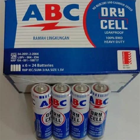 Jual Batu Baterai ABC AA 1 Pack Isi 24 Pcs Baterai ABC Biru AA Pcs 4