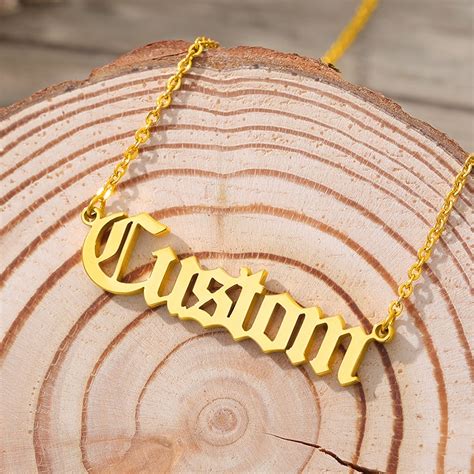 Personalized Name Necklaces For Him Gold Silver Color Stainless Steel