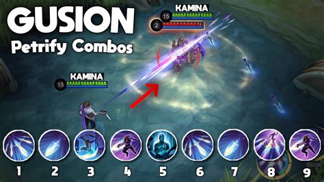 All Gusion Petrify Combos Gusion Combo Guide Mobile Legends