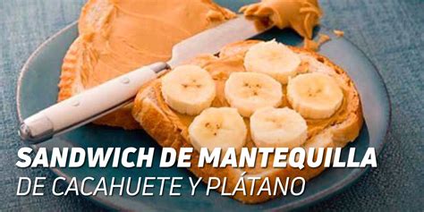 Receta De Sandwich Mantequilla De Cacahuete Y Pl Tano Hsn