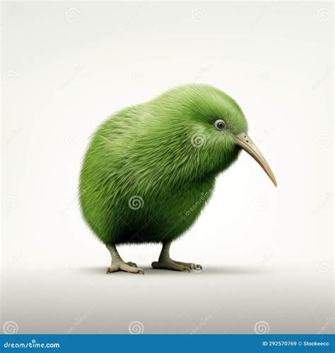 Emotive 3d Rendering of a Green Kiwi Bird with Minimal Retouching Stock ...