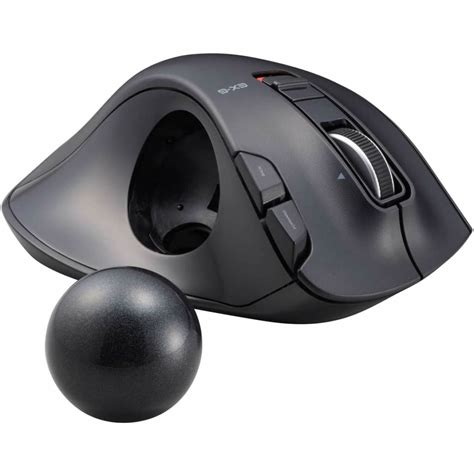 Left Handed 24ghz Wireless Thumb Operated Trackball Mouse Ex G