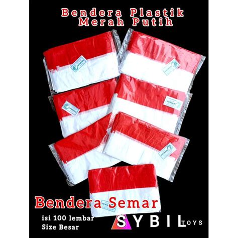 Jual Bendera Plastik Merah Putih Isi 100 Pcs UMBUL UMBUL Bendera