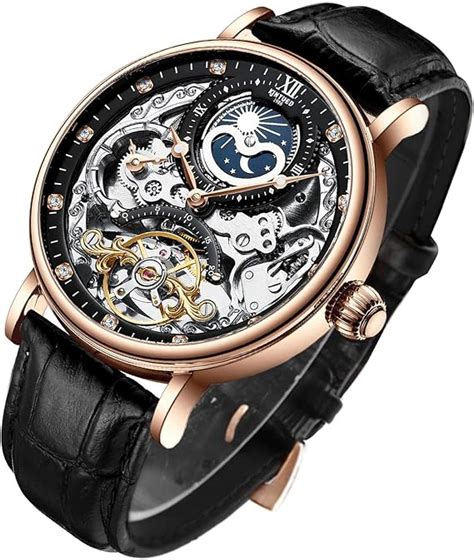 Amazon Ik Colouring Mens Luxury Skeleton Automatic Mechanical