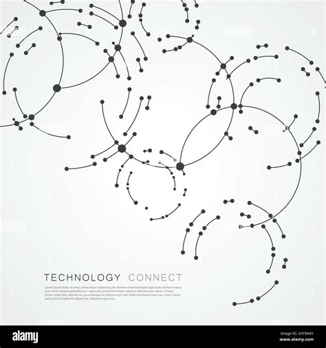 Vector Points Connecting Circles Background Geometric Abstraction