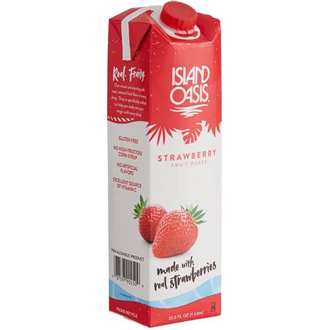 Island Oasis 1 Liter Strawberry Puree Beverage Mix