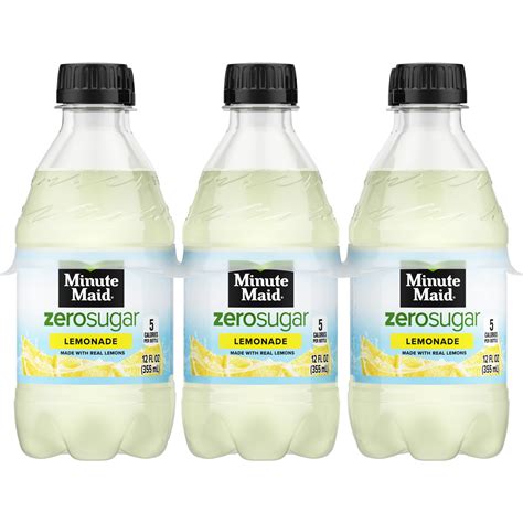 Minute Maid Zero Sugar Lemonade Juice Drink Bottles 12 Fl Oz 6 Pack