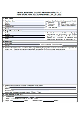 FREE 11 Environmental Project Proposal Samples Word DF