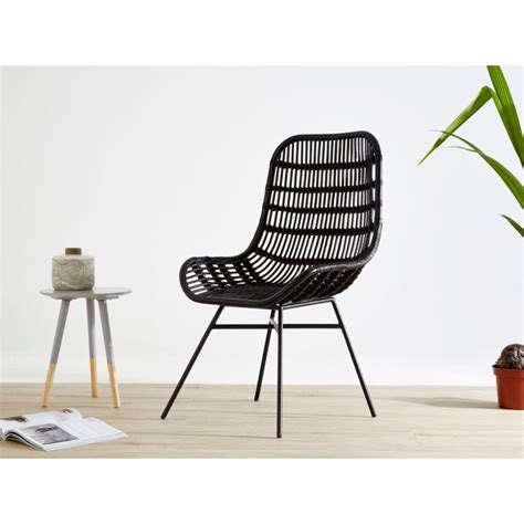 Lagom Black Rattan Chair Living Furniture Fads Black Rattan Chair