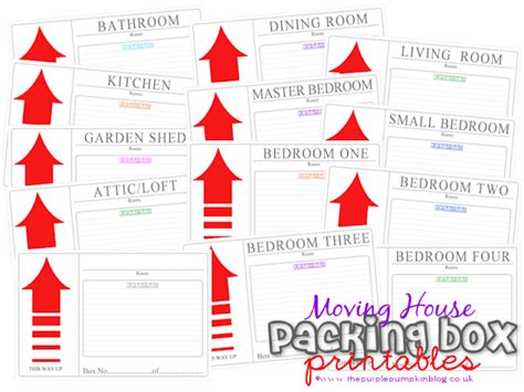 Moving House Packing Box Labels - Free Printables