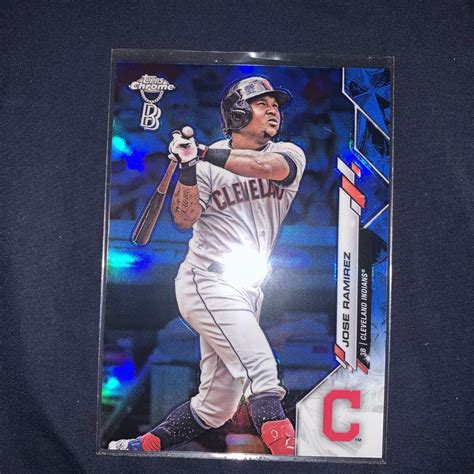 Topps Ben Baller Chrome Jose Ramirez Blue Refractor Indians