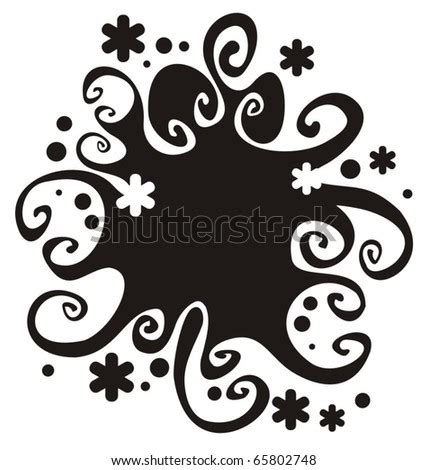 Ornate Abstract Silhouette, Stock Vector Illustration 65802748 : Shutterstock