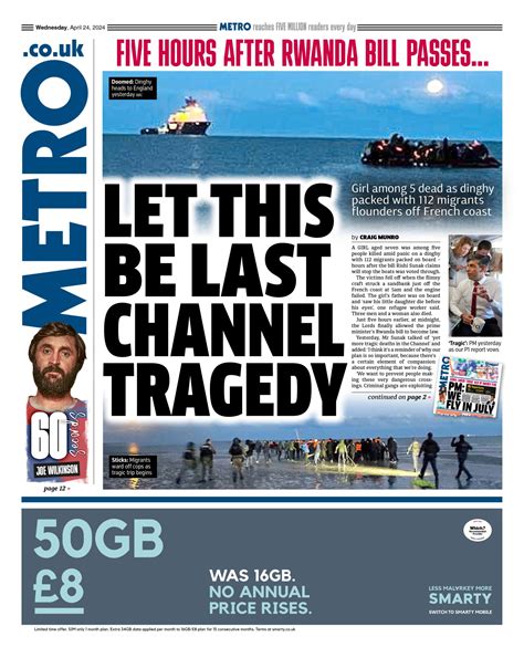 Metro Front Page 24th Of April 2024 Tomorrows Papers Today