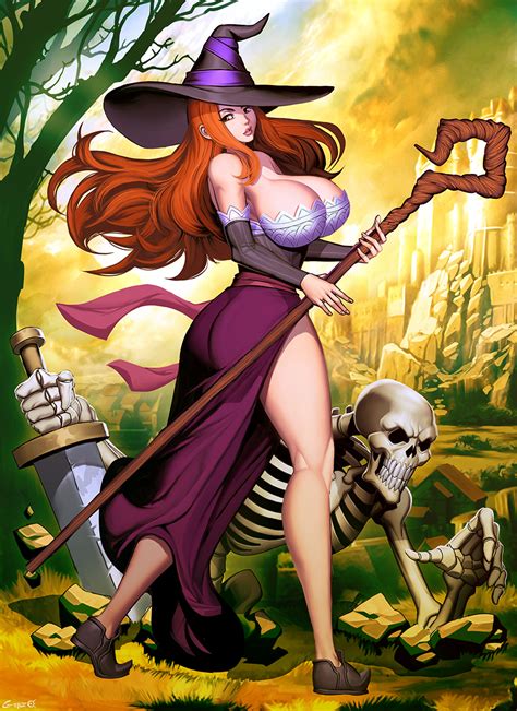 Rule 34 1girls Auburn Hair Brown Eyes Bubble Butt Dragon S Crown Genzoman Huge Breasts Long