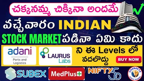 Adani Ports laurus Labs Stocks న ఈ Levels ల వదలదద Subex medplus