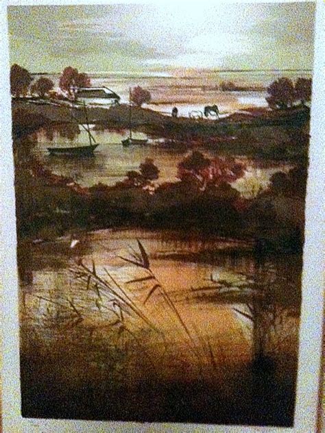 Claude Casati Painting Landscape In Fall Colors Signed Numbered 132275