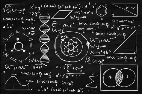 Free Vector Hand Drawn Scientific Formulas On Chalkboard Formules