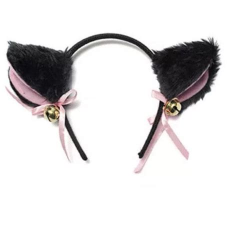 Pink And Black Cat Ears Headband Ibikini Cyou