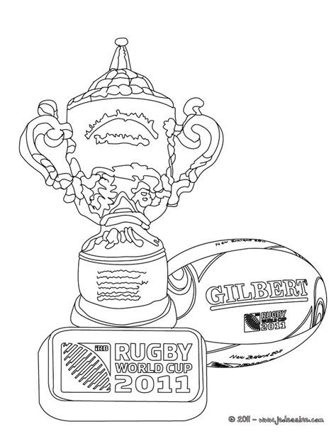 Coloriages Coloriage De La Coupe Du Monde Et Des Troph Es De Rugby Fr