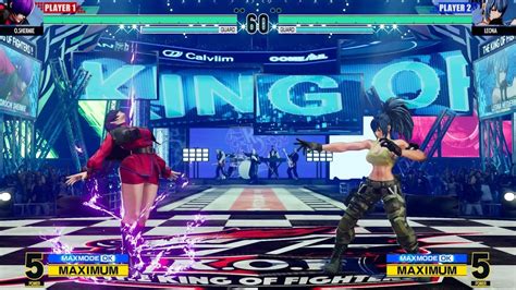 The King Of Fighters Xv Orochi Shermie Vs Leona Hardest Ai Youtube