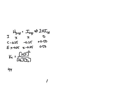 At 700k Equilibrium Constant For The Reaction H2 G I2 47 Off