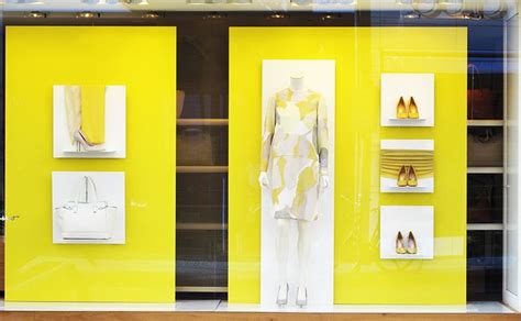 Salvatore Ferragamo Yellow Summer Window Display Best Window