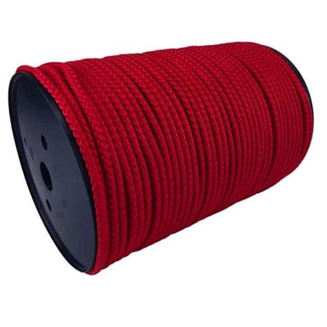 Mm Red Braided Polypropylene Bondage Rope Metre Reel